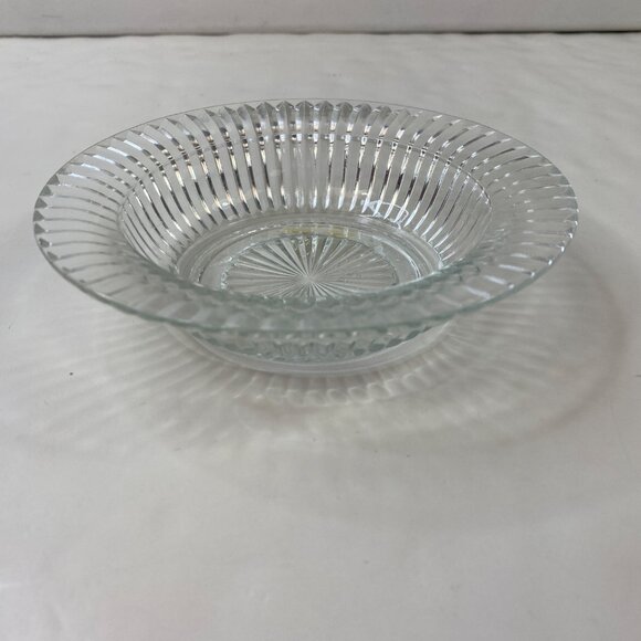 Anchor Hocking Queen Mary Crystal Glass Butter Serving Dish Decor Vintage - Picture 1 of 6
